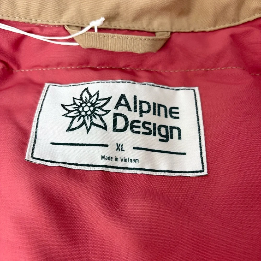 Alpine Design Puffer Vest Mens Size XL Sahara‎ Sand Thermolite New